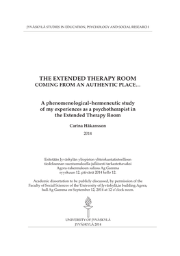 The Extended Therapy Room Coming from an Authentic Place…