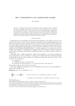 The Γ-Ultraproduct and Averageable Classes