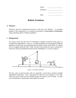 Ballistic Pendulum