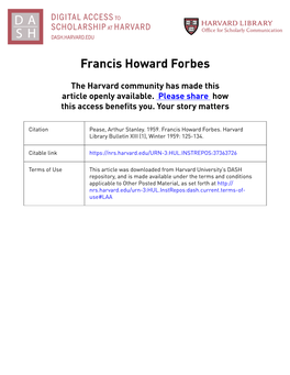 Francis Howard Forbes