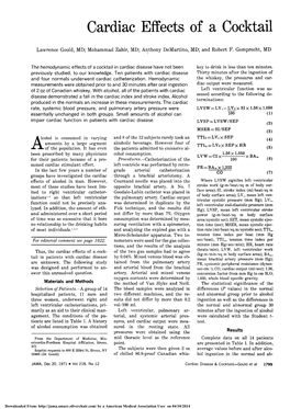 Cardiac Effects of a Cocktail