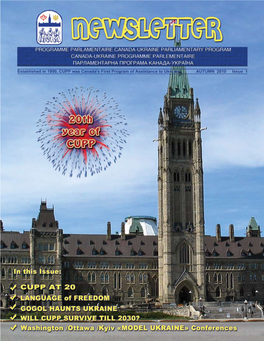 20Th Year of CUPP CUPP 20 0 NEWSLETTER CANADA-UKRAINE