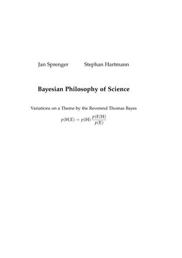 Bayesian Philosophy of Science