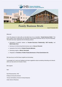 Family Business Briefs Issue 57 / December 2019