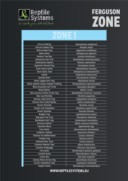 Ferguson Zone Liste