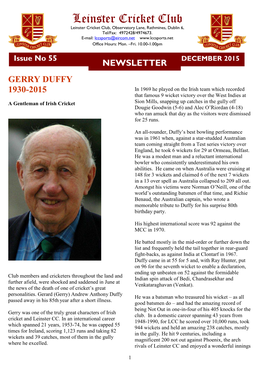 December 2015 Newsletter