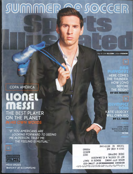 By Lionel Messi As Told to Grant Wahl