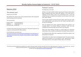 Weekly Update Human Rights in Indonesia – 22-07-2014 Elections