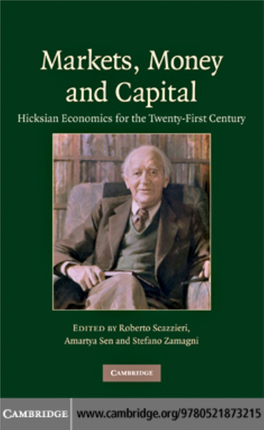 Markets, Money and Capital : Hicksian Economics for the Twenty-First