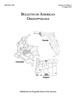 Bulletin of American Odona Ology