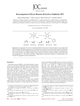 Rearrangement of Dewar Benzene Derivatives Studied by DFT