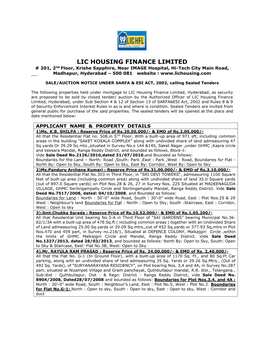 Lic Housing Finance Limited