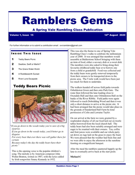 Ramblers Gems a Spring Vale Rambling Class Publication