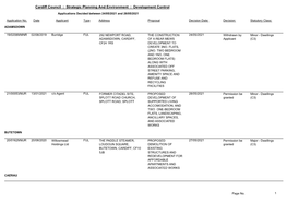 Cardiff Council : Strategic Planning and Environment : Development Control