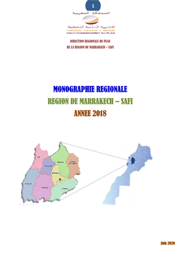 Monographie Regionale Region De Marrakech – Safi Annee 2018