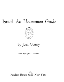 Israel: an Uncommon Guide
