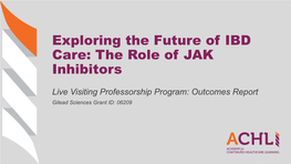 The Role of JAK Inhibitors