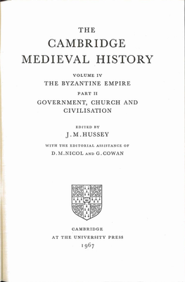 Cambridge Medieval History