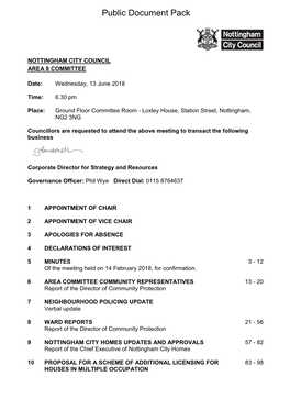 (Public Pack)Agenda Document for Area 8 Committee, 13/06/2018 18:30