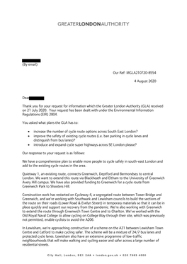 GLA Letter Template