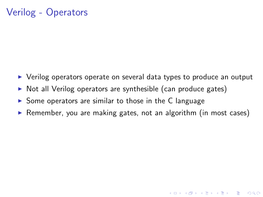 Verilog - Operators