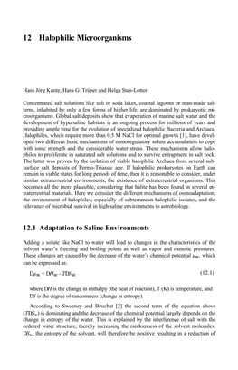 12 Halophilic Microorganisms