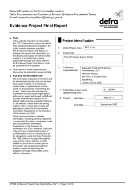 The UK Cereal Supply Chain Research in a Format That Is Easily