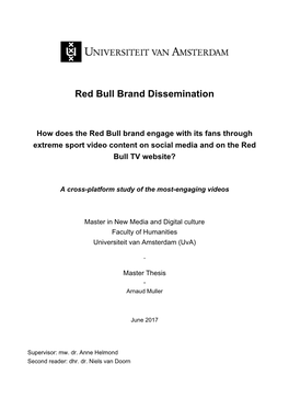 Red Bull Brand Dissemination