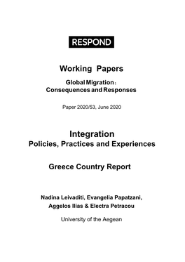 Integration Policies, Practices and Experiences