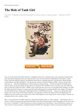(Free Pdf) the Hole of Tank Girl Tank Girl (1995) - Imdb a Girl Is Among the Few Survivors of a Dystopian Earth