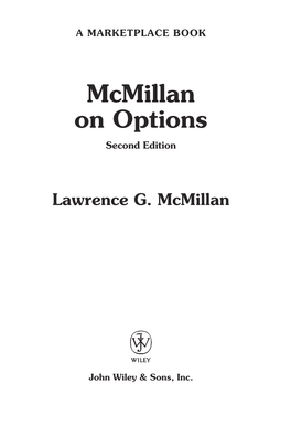 Mcmillan on Options Second Edition