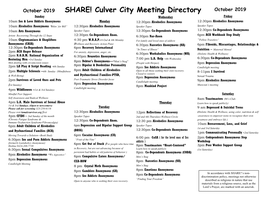 Culver City Meeting Directory