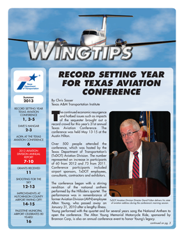 Record Setting Year for Texas Aviation Conference