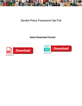 Sender Policy Framework Spf Fail