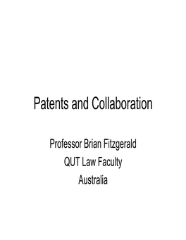 Patents and Collaboration