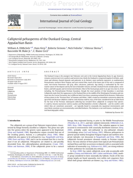 Callipterid Peltasperms of the Dunkard Group, Central Appalachian Basin