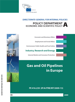 Gas and Oil Pipelines in Europe