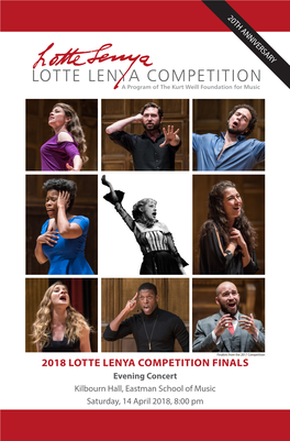 2018 Lotte Lenya Competition Finals