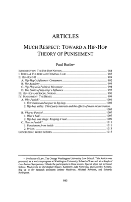 Toward a Hip-Hop Theory of Punishment