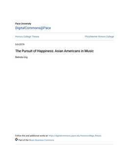 The Pursuit of Happiness: Asian Americans in Music