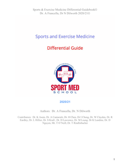 Differential Guide for Sports and Exercise Medicine