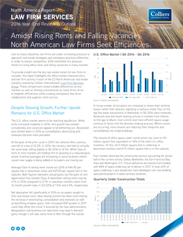 Amidst Rising Rents and Falling Vacancies, North American Law Firms Seek Efficiencies