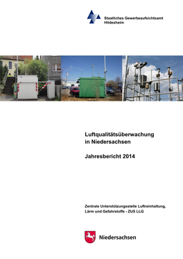 Luftqualitätsüberwachung in Niedersachsen Jahresbericht 2014