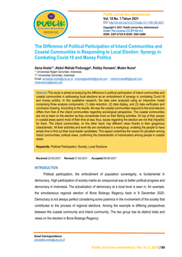 The Difference of Political Participation of Inland Communities