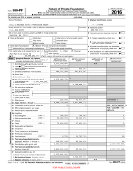 990-PF Or Section 4947(A)(1) Trust Treated As Private Foundation | Do Not Enter Social Security Numbers on This Form As It May Be Made Public