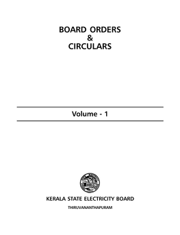Board Orders & Circulars