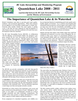 Quamichan Lake 2008 - 2011