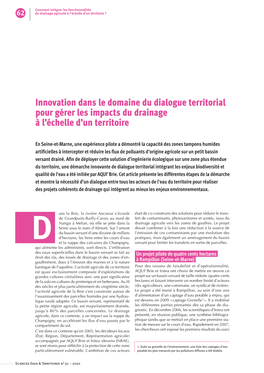 Innovation Dans Le Domaine Du Dialogue Territorial Pour Gérer Les Impacts Du Drainage À L’Échelle D’Un Territoire
