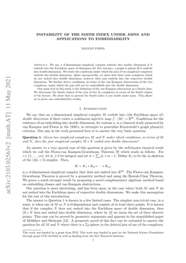 Arxiv:2103.02563V2 [Math.AT] 11 May 2021 Not Embed Into the Euclidean Space of Respective Double Dimensions