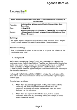 Prioritisation Appeal Report